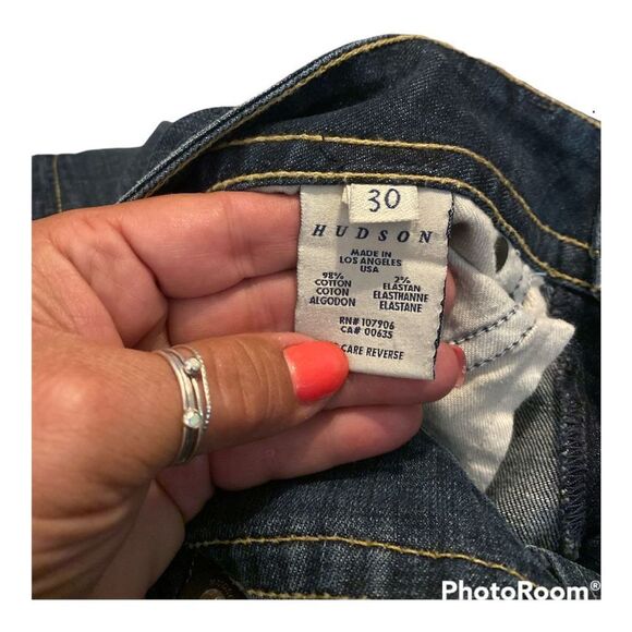 HUDSON Indigo Jeans w/Flap Back Pockets - Picture 3 of 4
